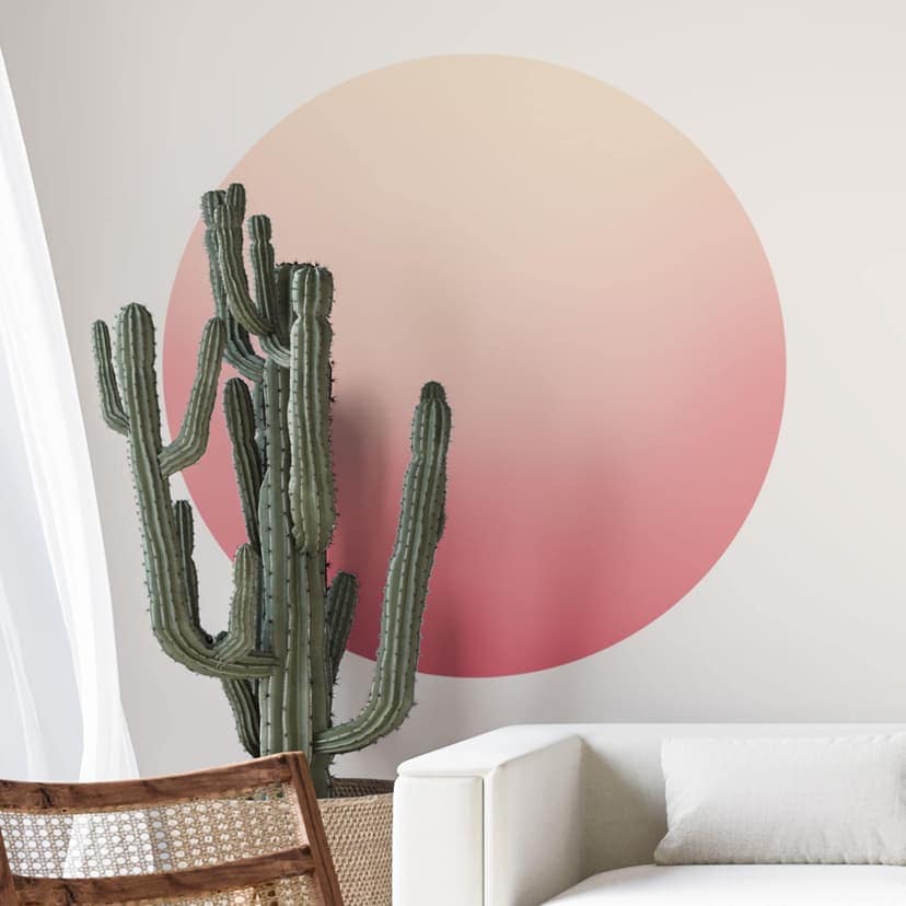 Adesivo murale Ombre - Sole rosa