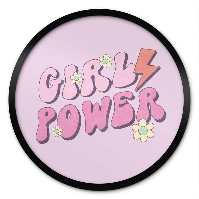 Poster Girl Power Retro Lettering Viola - Rotondo