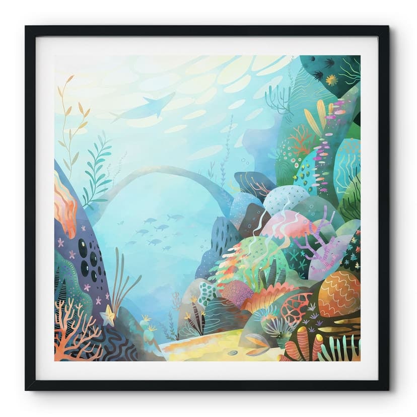 Poster barriera corallina in laguna blu - DigitalArtsi