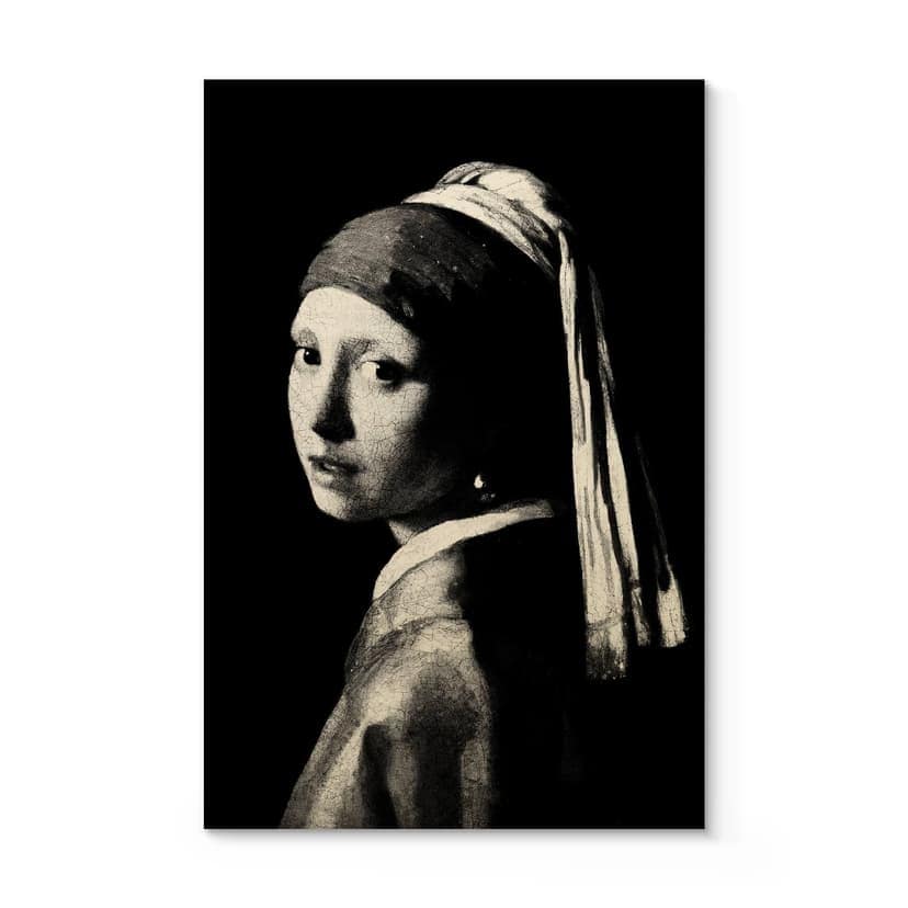 Stampa su legno Vermeer - Ragazza con l'orecchino