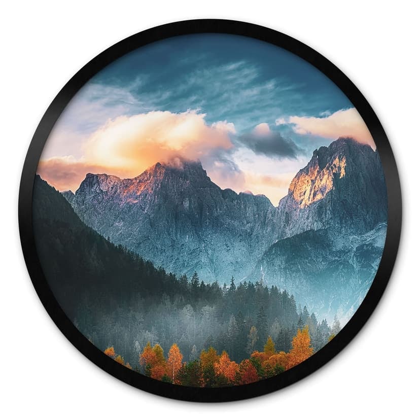 Poster Paesaggio autunnale sulla cima del Triglav nelle Alpi Giulie
