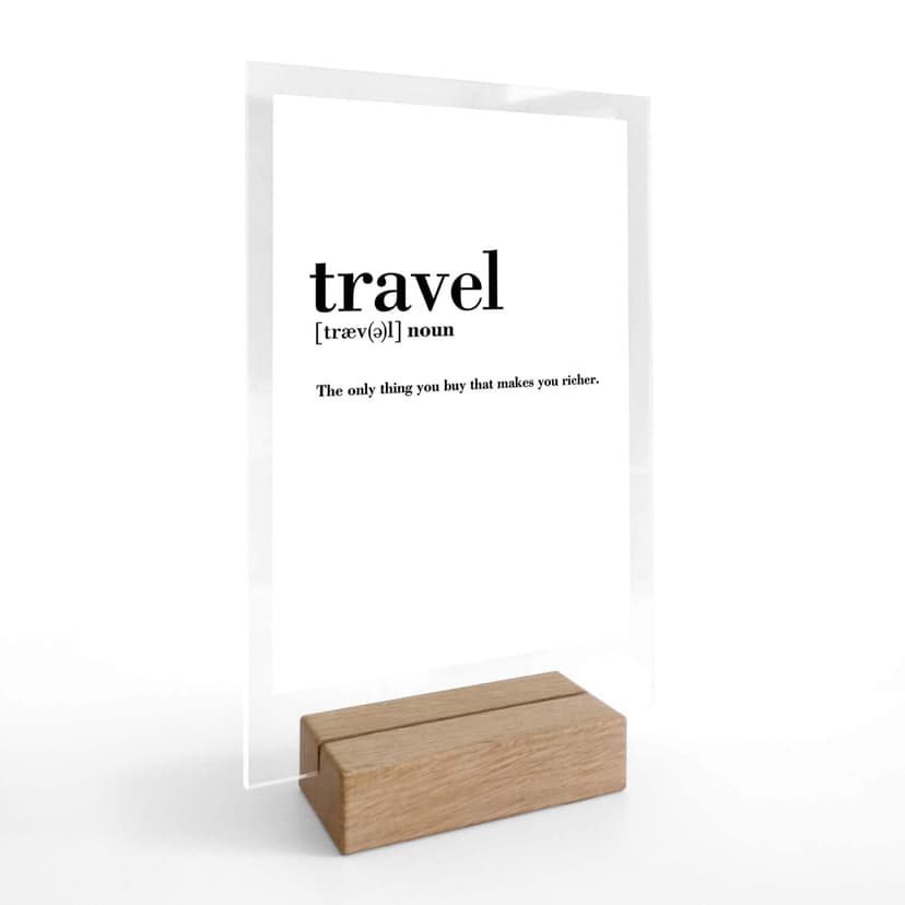 Decoro acrilico + supporto - Travel