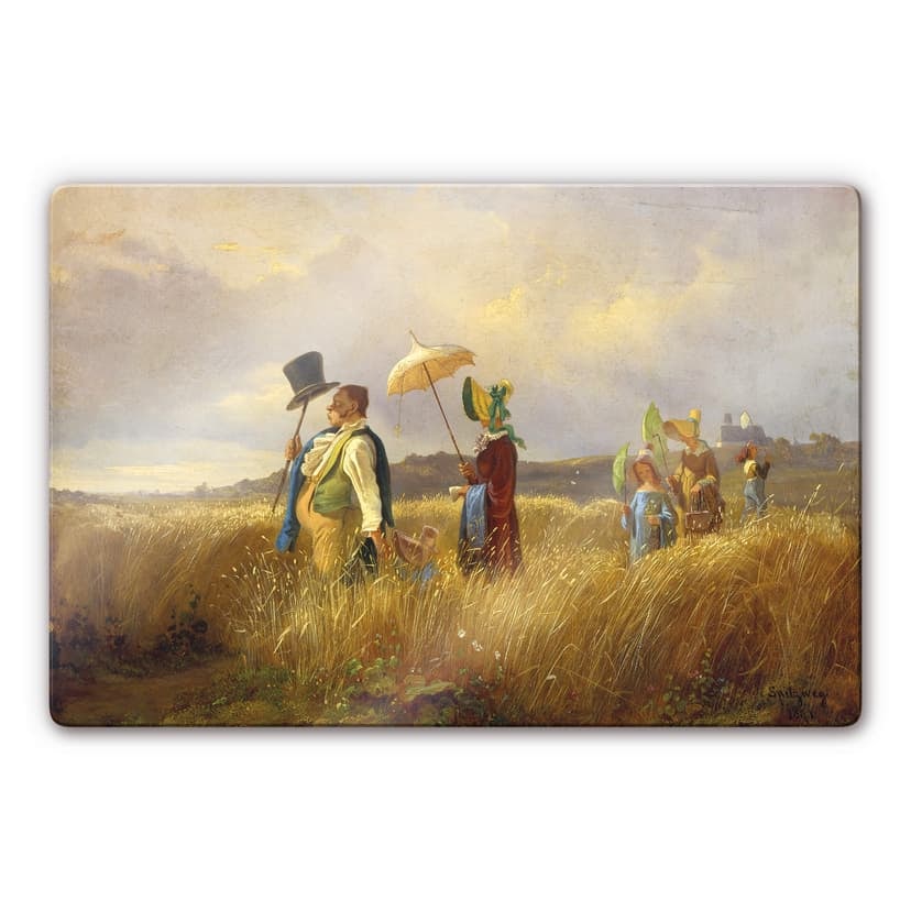 Stampa su vetro - Spitzweg - La passeggiata domenicale