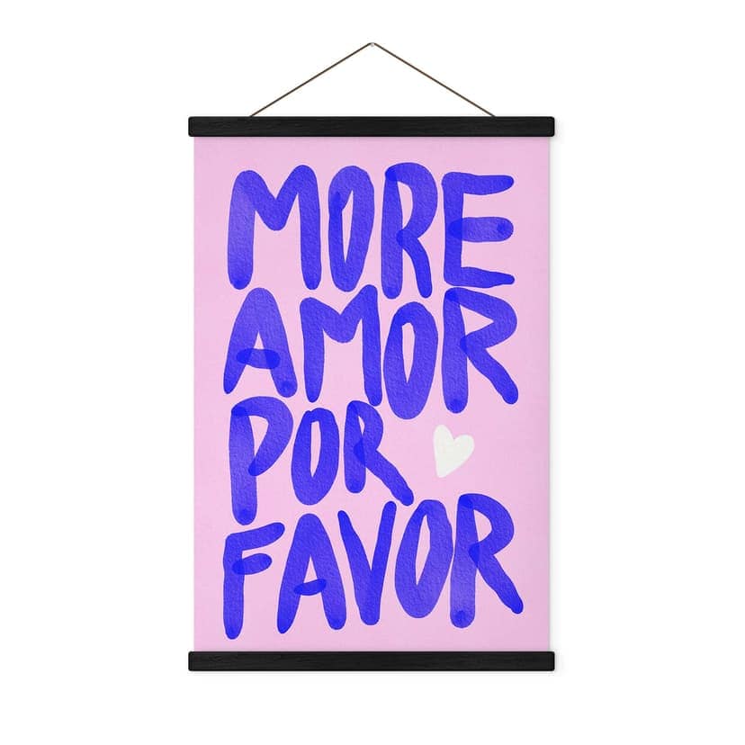Poster tessile More amor por favor - Bloom