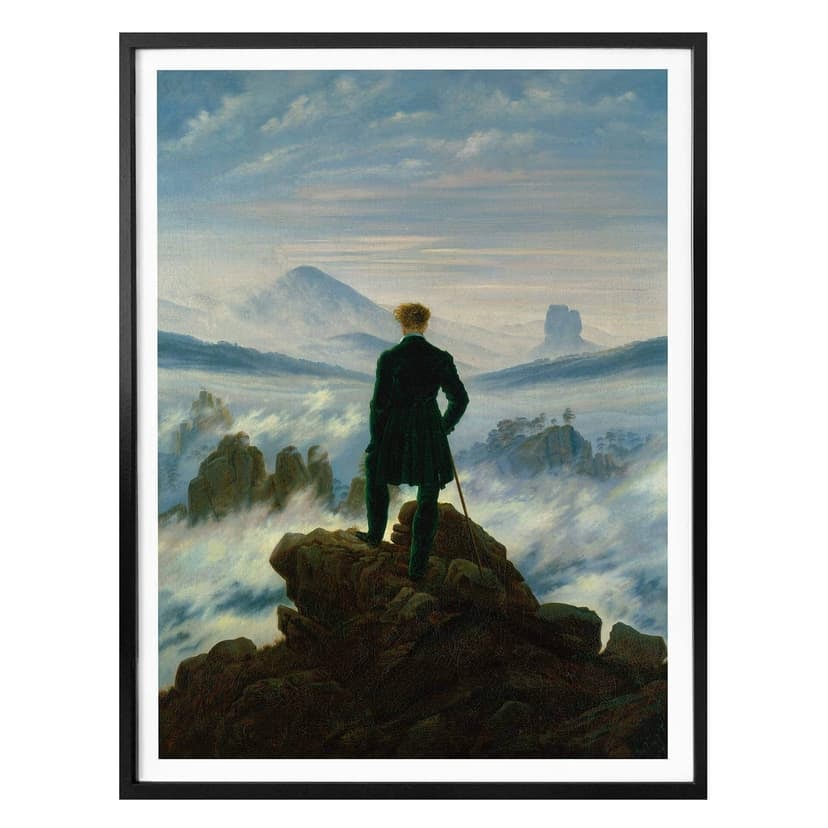 Poster Friedrich - Il viandante sul mare di nebbia