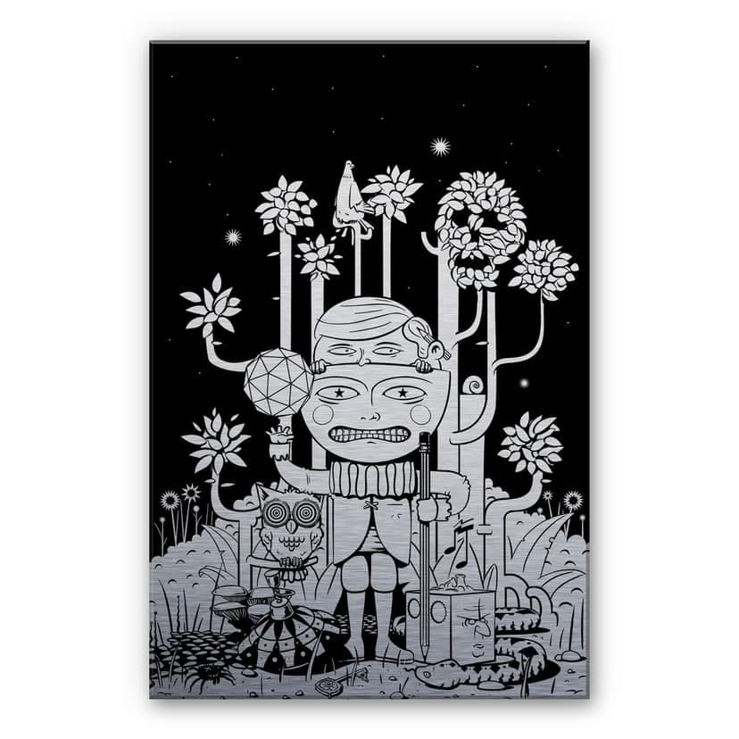 Alu-Dibond-Silberefekt - Drawstore - In the Woods