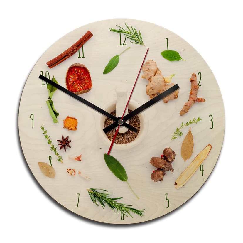 Orologio in legno - Spezie