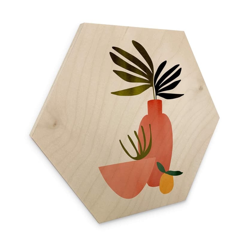 Esagono in legno Kubistika - Limone