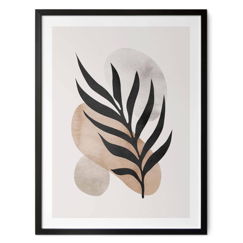 Poster Sagoma botanica con geometria artistica - Costa