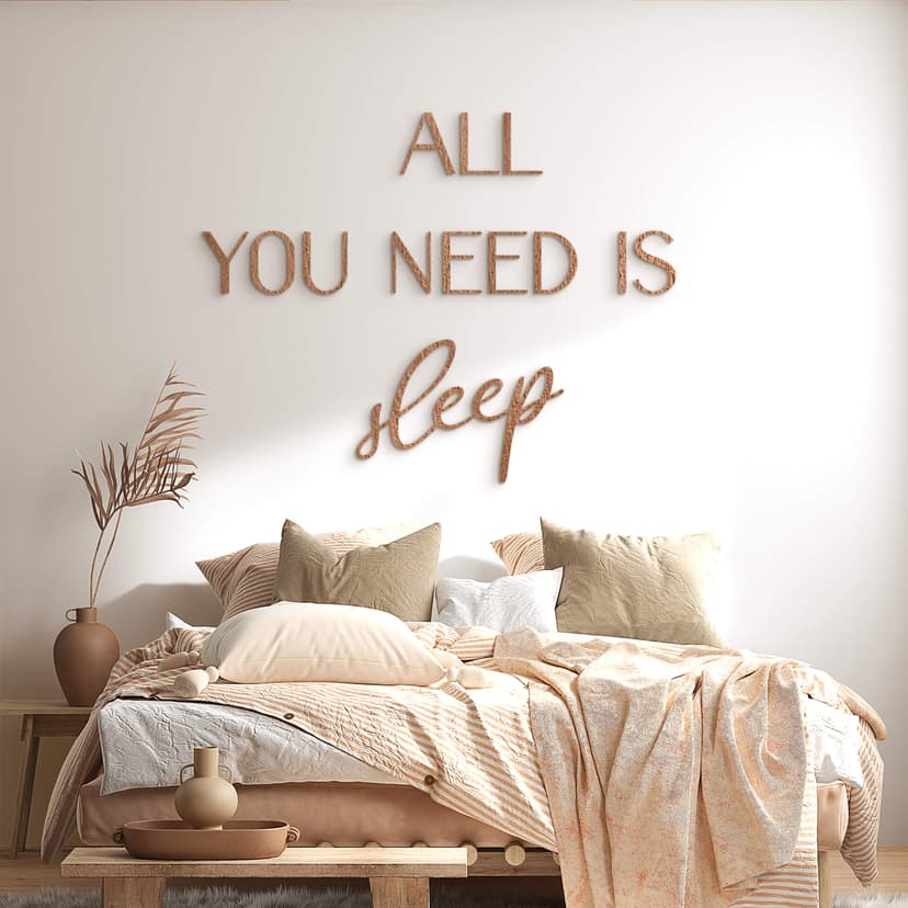 Decoro in legno All you need is Sleep