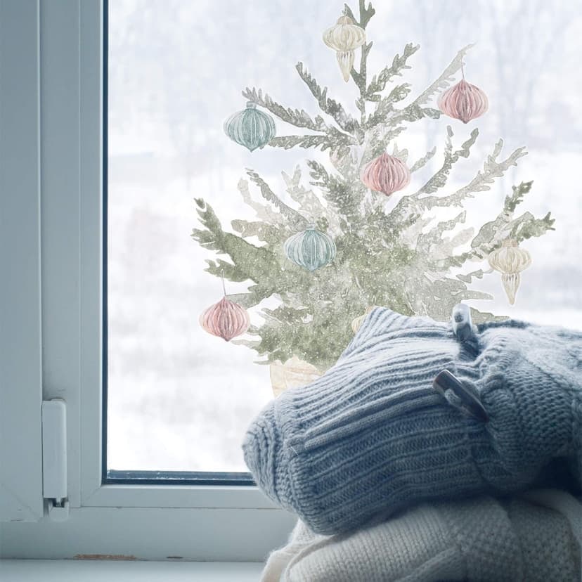 Adesivo per finestra - Albero di Natale
