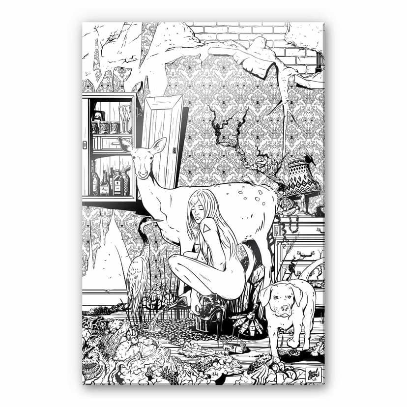 Stampa su vetro acrilico Drawstore - In soggiorno