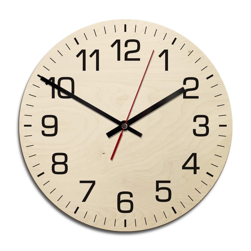 Orologio in legno - Classico con minuti