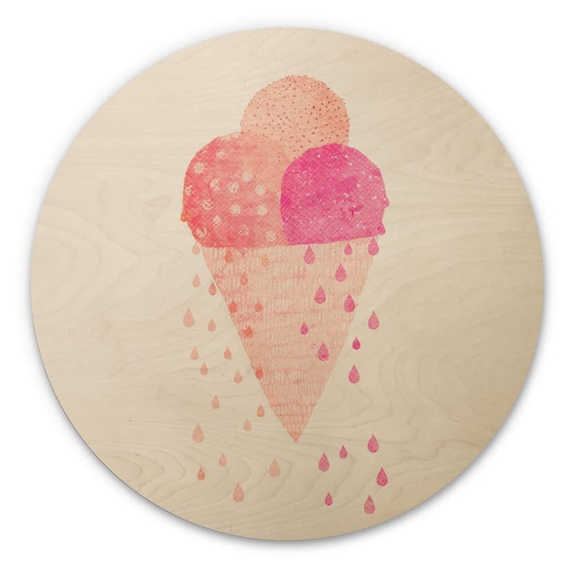 Stampa su legno Treechild - Ice Cream in Summer