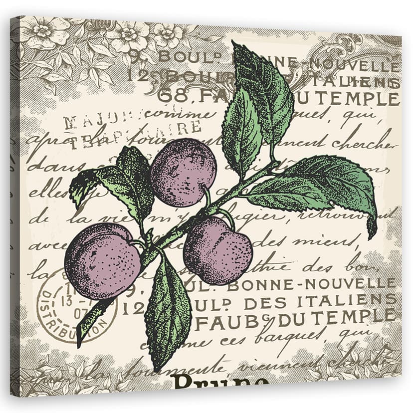 Stampe su tela, prugne vintage