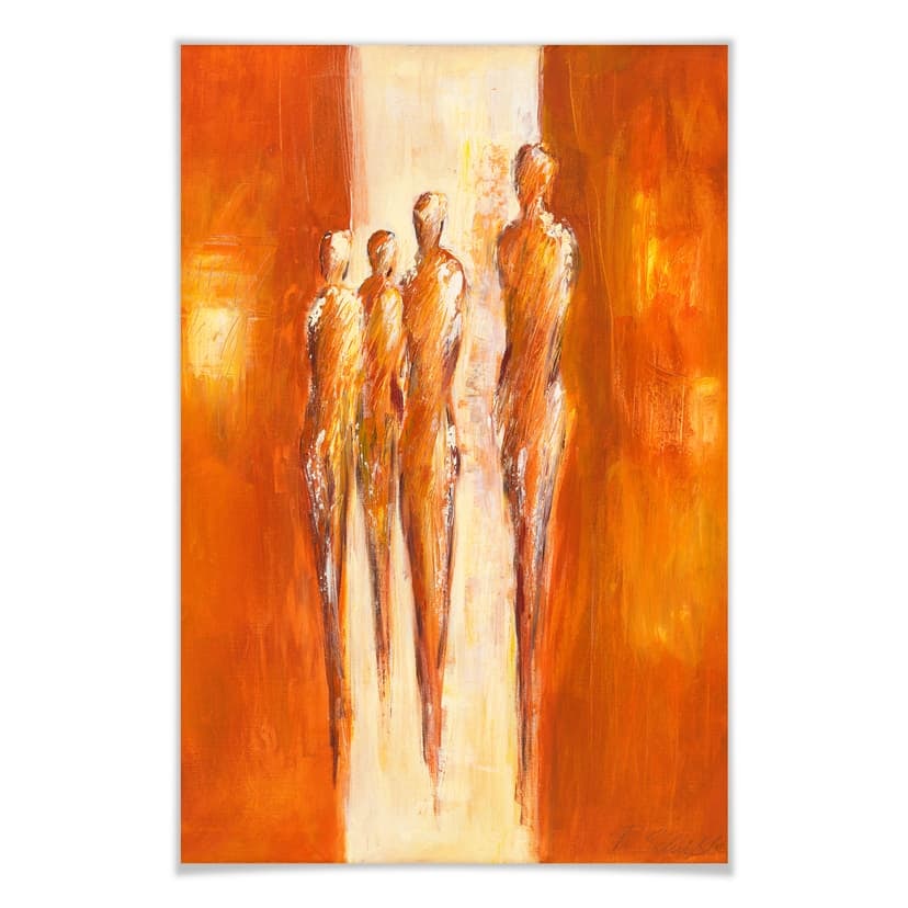 Poster Schüßler - Quattro figure in arancio 02