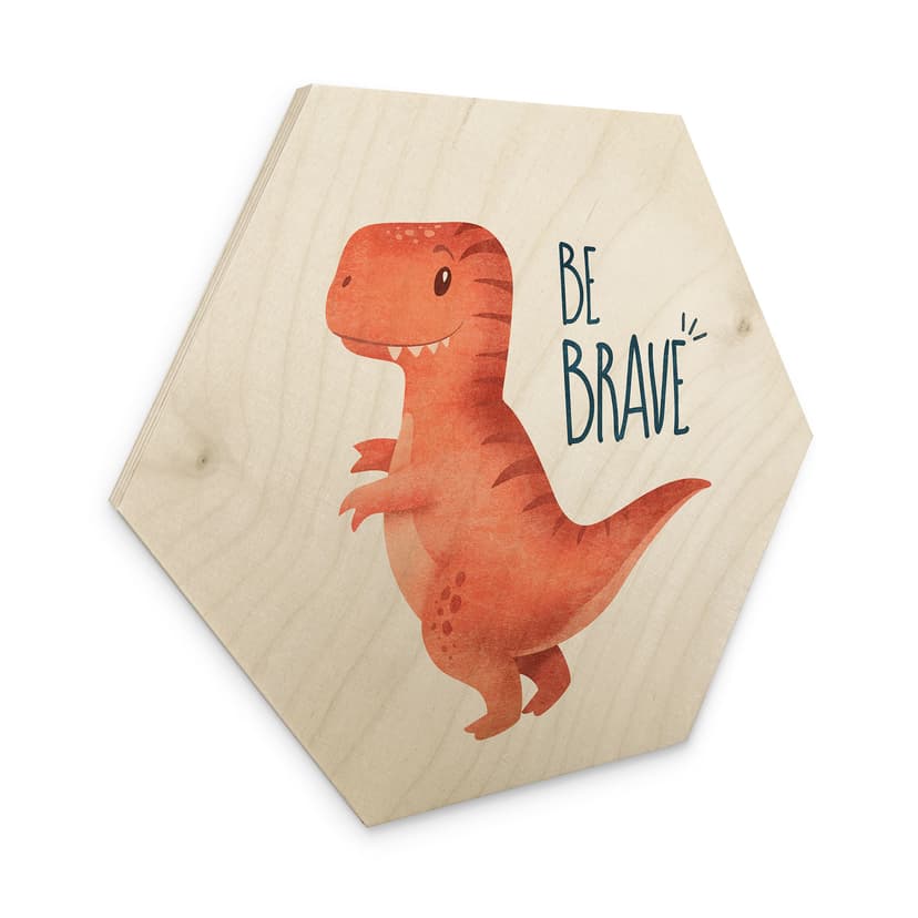 Esagono in legno Dino Be Brave - T-Rex - Tunaboylu