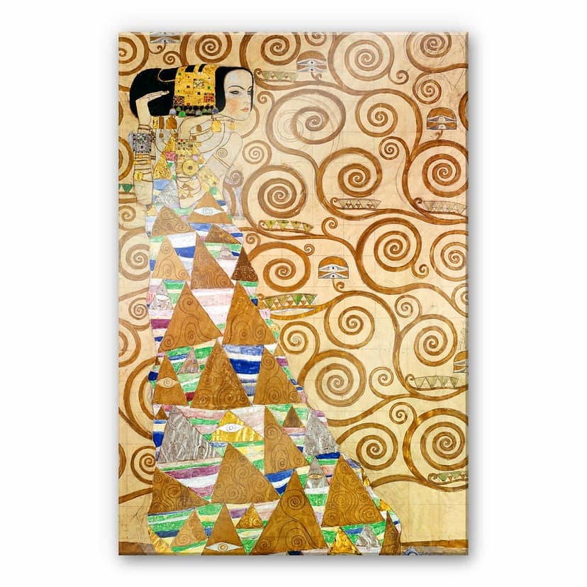 Stampa su vetro acrilico Klimt - L'attesa