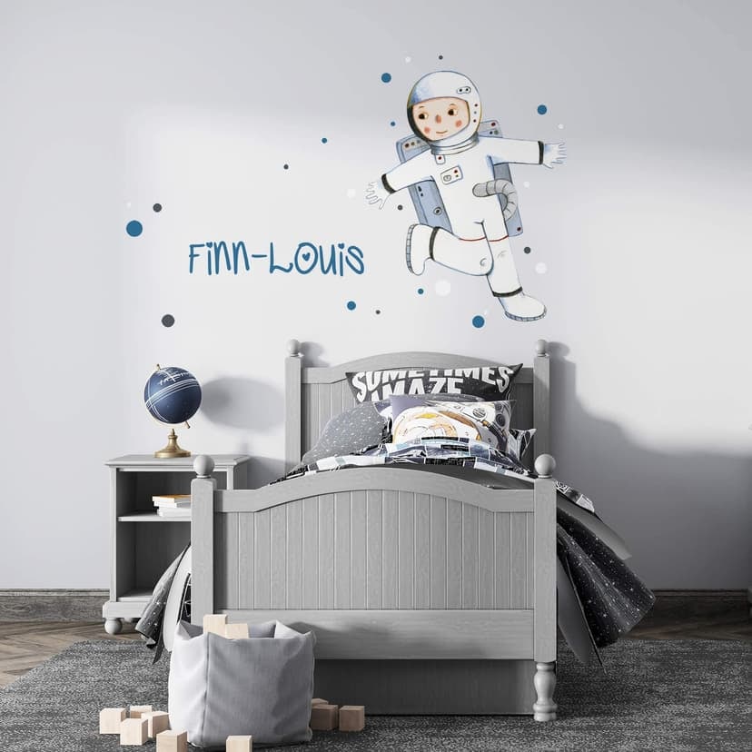 Adesivo murale + nome - Astronauta (Judith Loske)