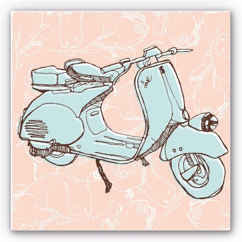 Stampa su Forex - Illustrazione "Vespa" - quadrato