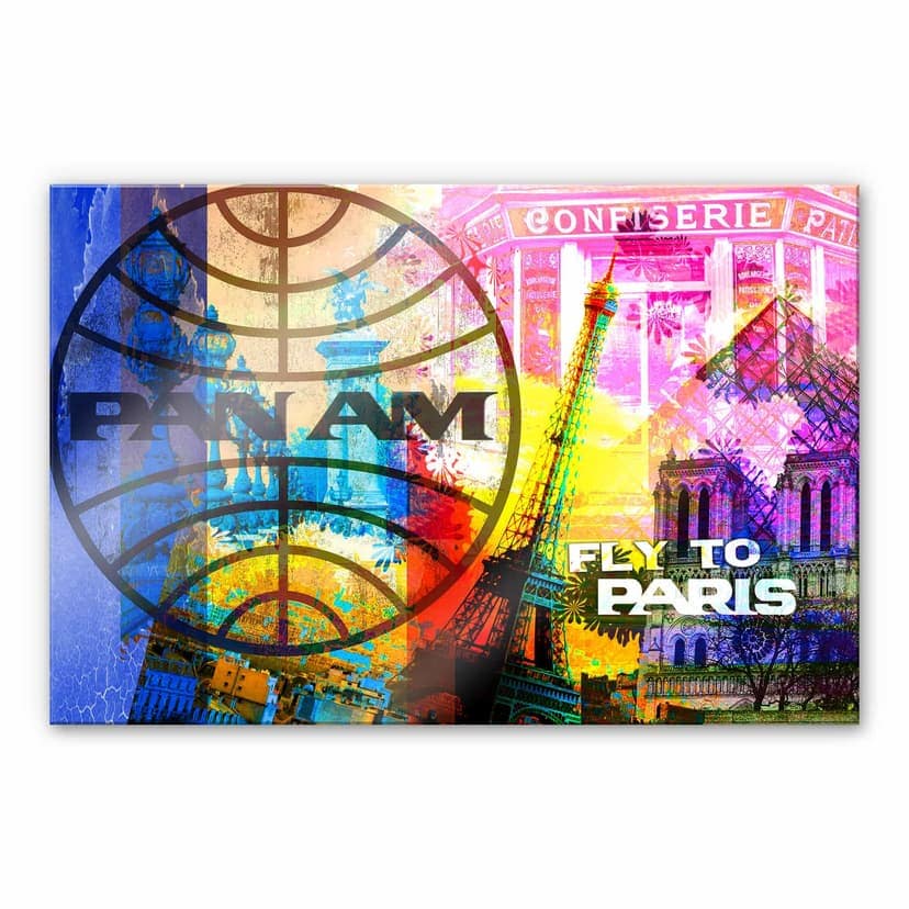 Stampa su vetro acrilico PAN AM - Parigi