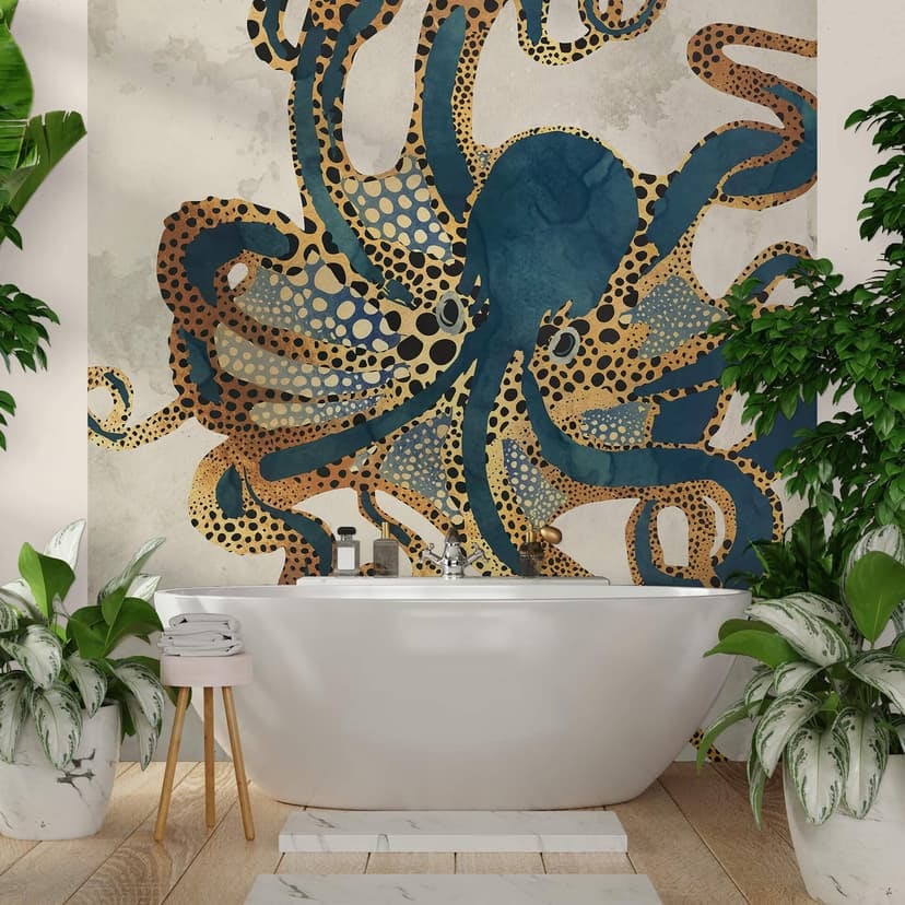 Fotomurale SpaceFrog Designs - Polpo d'oro