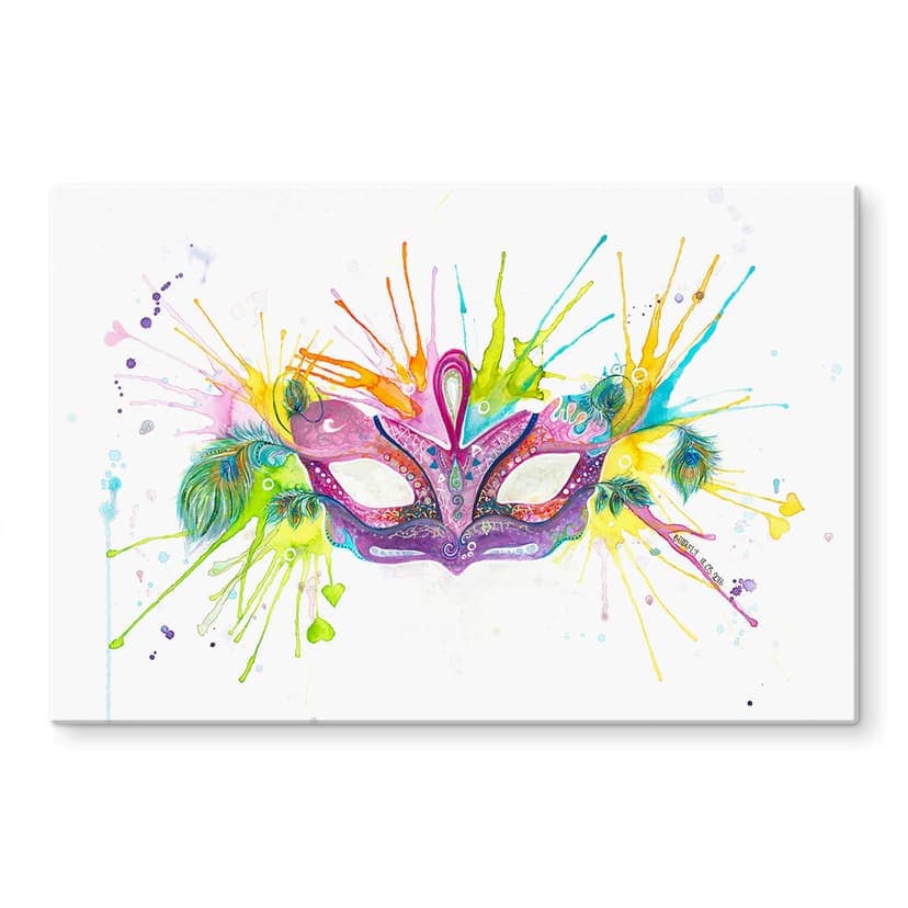 Glasbild Buttafly - Mardi Gras