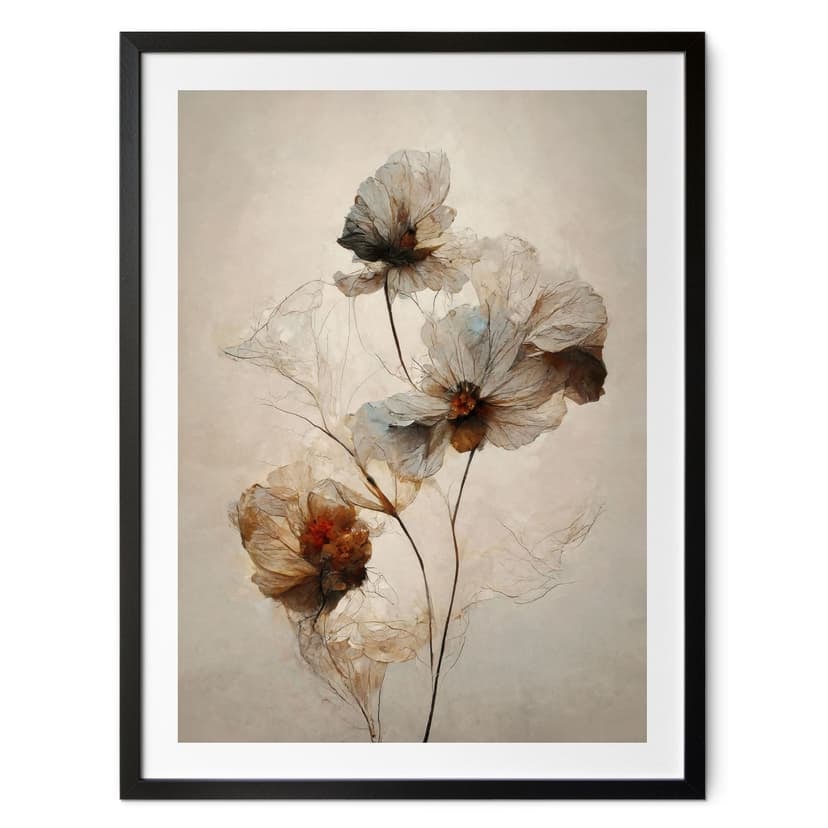 Poster fiori secchi - eleganza della transitorietà - Treechild
