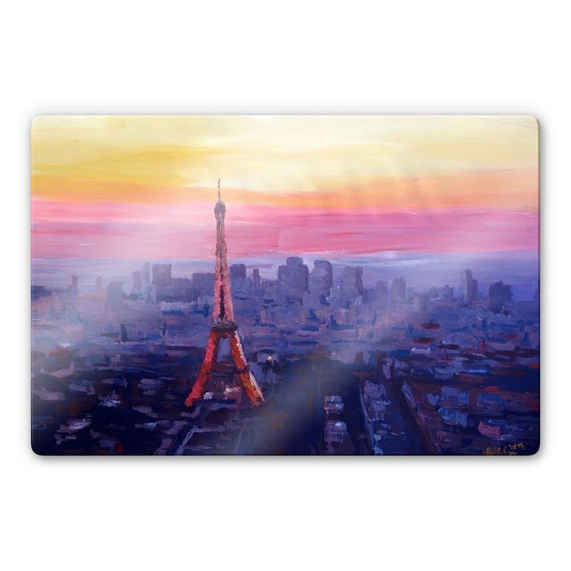 Stampa su vetro - Bleichner - Parigi: la torre Eiffel all'imbrunire