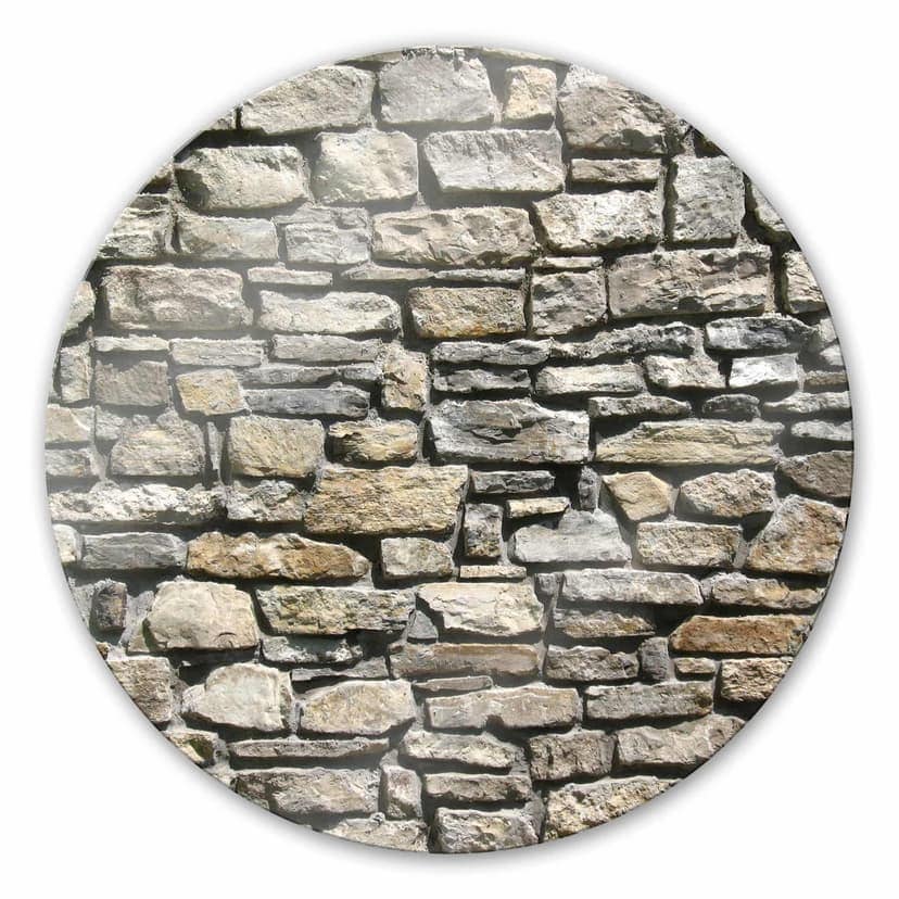 Muro in pietra naturale - tondo