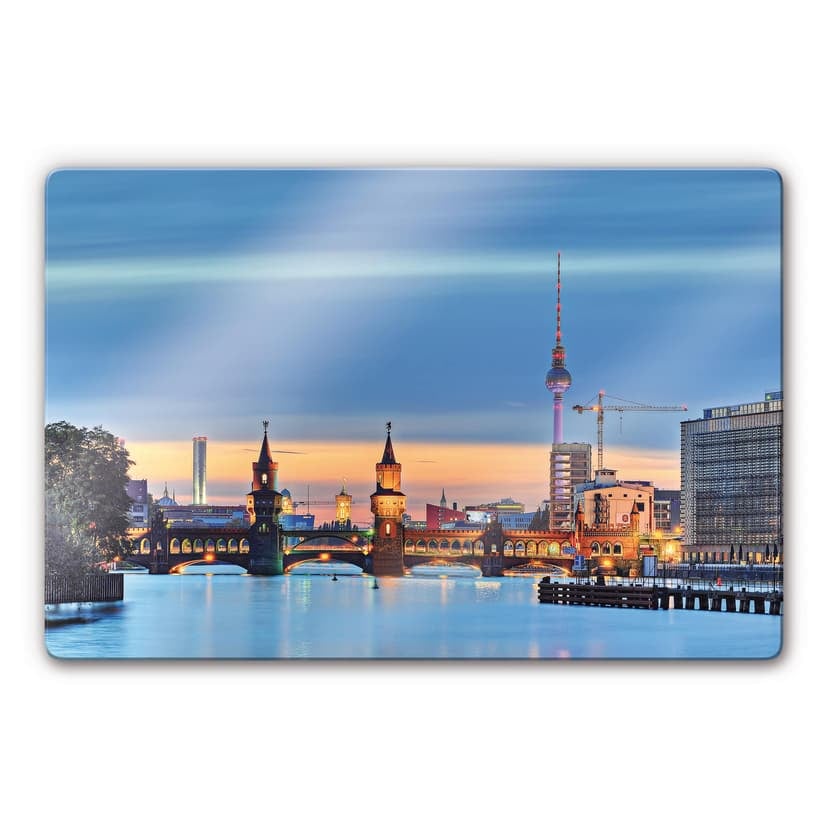 Stampa su vetro - Oberbaumbrücke a Berlino