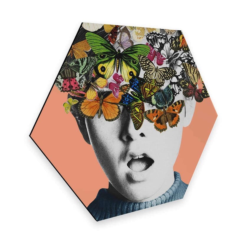 Esagoni in Alu-dibond Frida Floral Studio - Twiggy Surprise