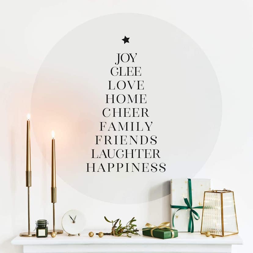 Adesivo murale Blursbyai - Christmas Tree Typography