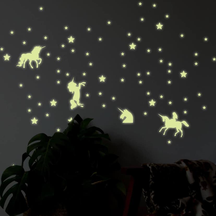 Adesivi luminosi - Set di unicorni