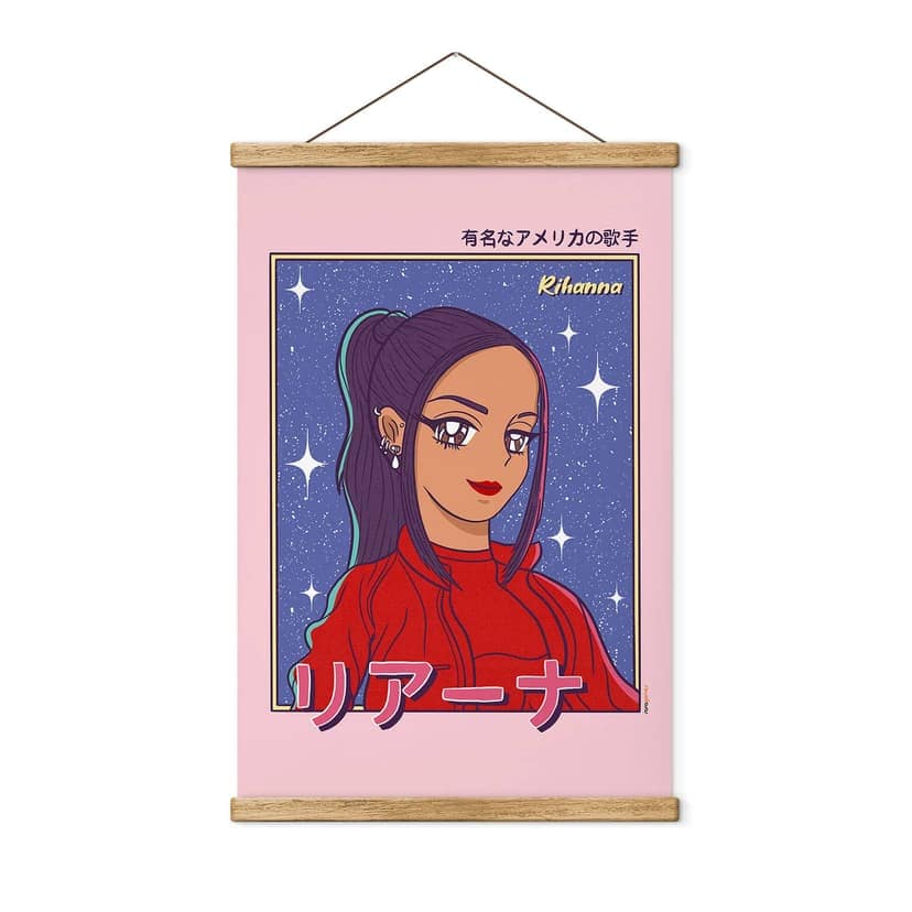 Poster tessile Anime-Girl "Rihanna" - Gomes