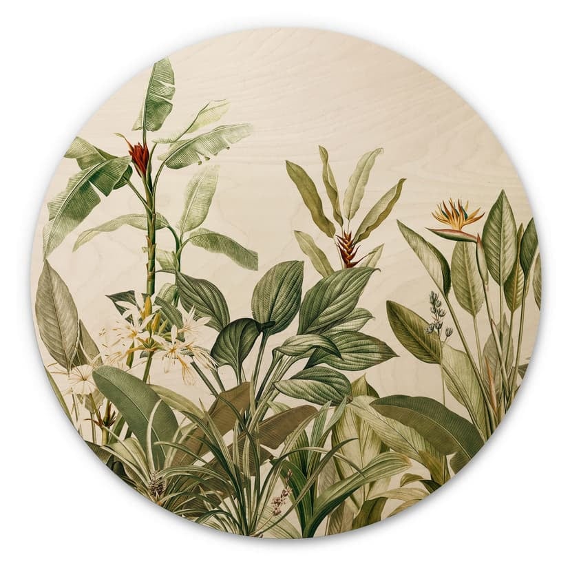 Stampa su legno Botanica tropicale - UN Designs