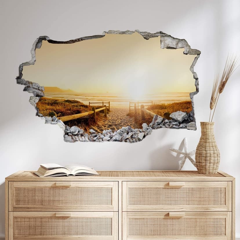 Adesivo 3D – Tramonto sulla spiaggia