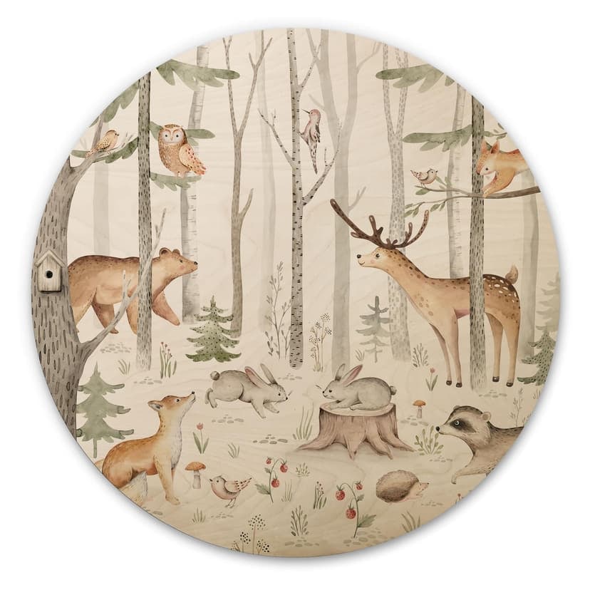 Avventura in legno con animali della foresta - Kvilis - Rotondo