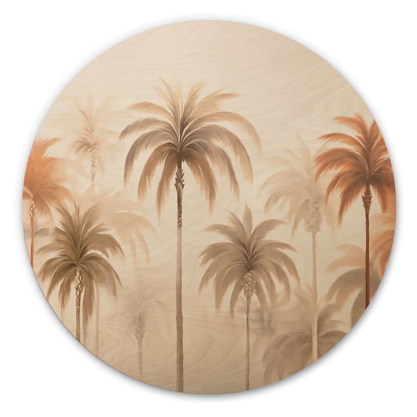 Stampa su legno Paesaggio tropicale con palme - Haase