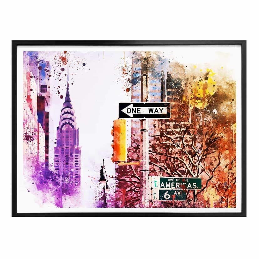 Poster Hugonnard - Watercolour: Empire State Building