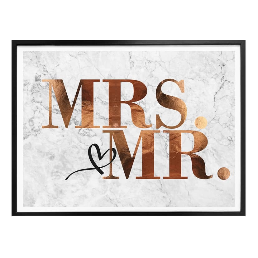 Poster effetto ramato - Mrs and Mr