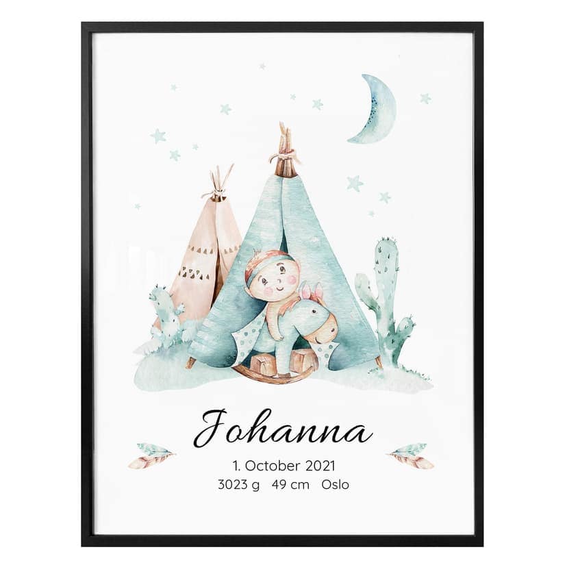Poster Kvilis tenda + Testo personalizzato