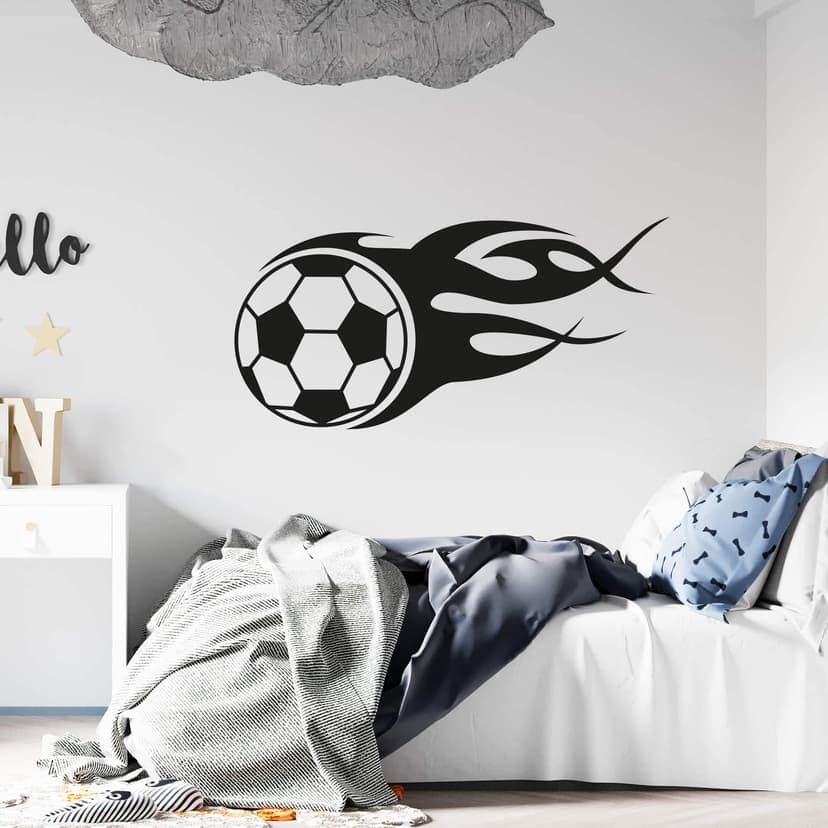 Pallone da calcio con scia infuocata