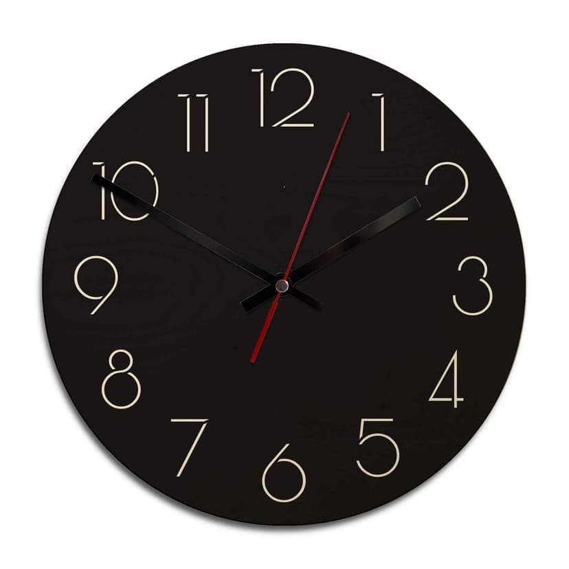 Orologio in legno - Moderno nero