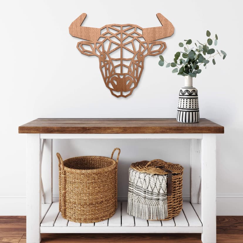 Decoro in legno origami - Toro