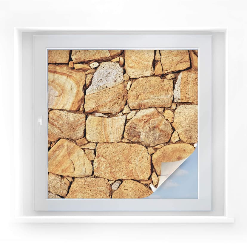 Pellicola adesiva per vetri - muro 03 (quadrato)