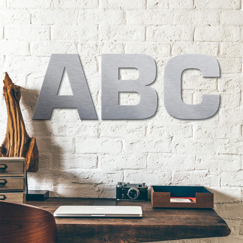Lettere in Alu-dibond argentato