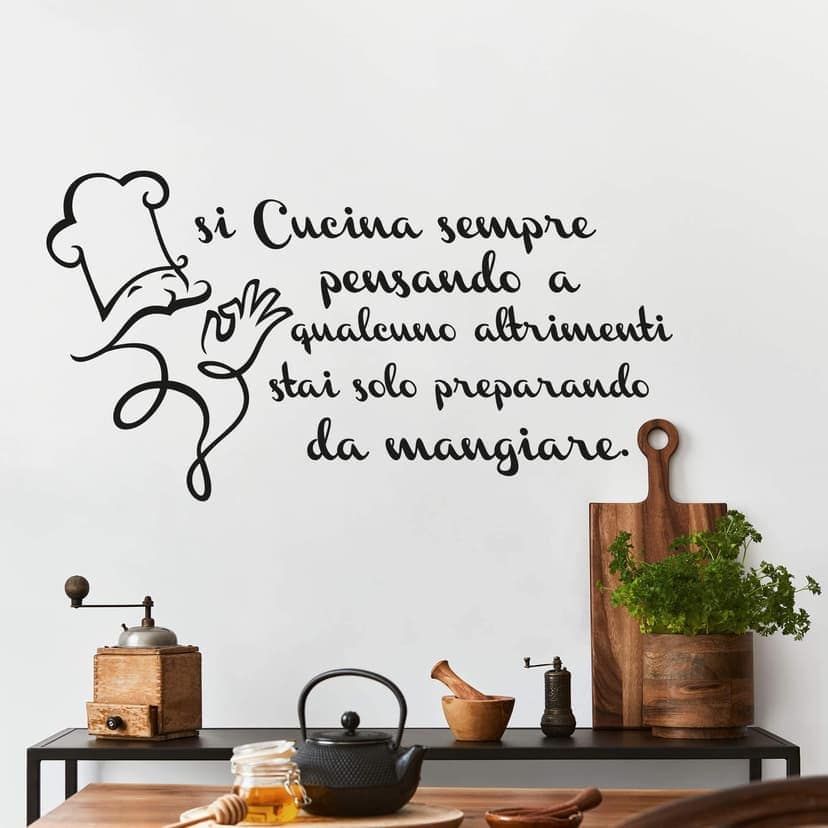 Adesivo murale Si Cucina sempre...