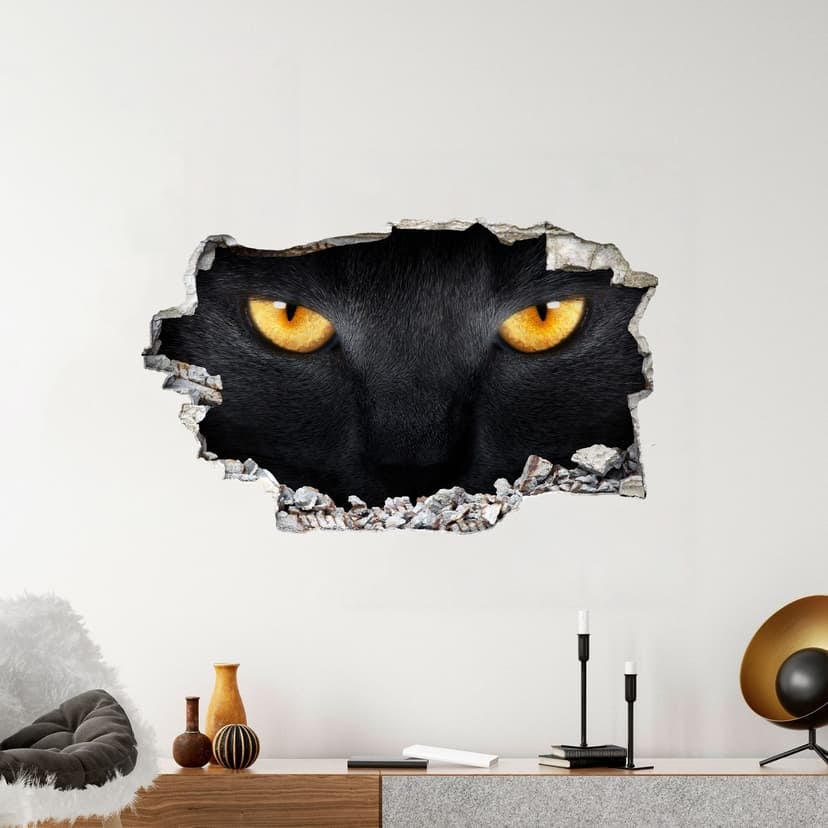 Adesivo 3D - Occhi di gatto