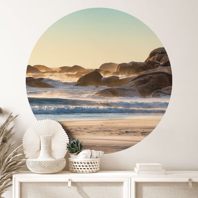Adesivo murale sulla spiaggia all'alba in Africa - Hugonnard - Rotondo